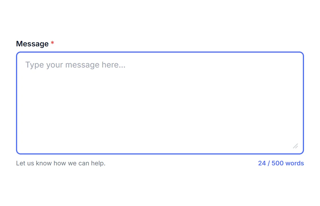 HappyDivi Form Textarea Field