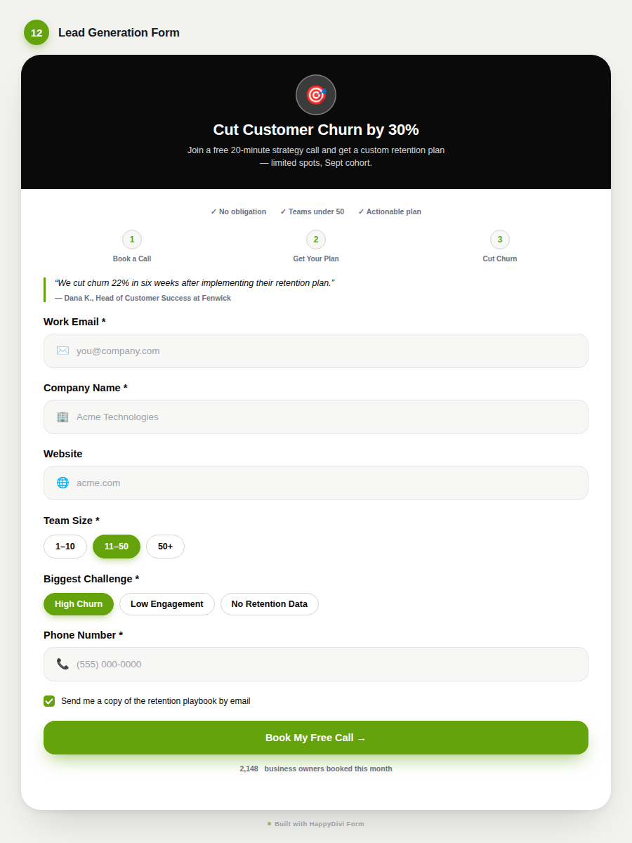 HappyDivi Form Demo Design