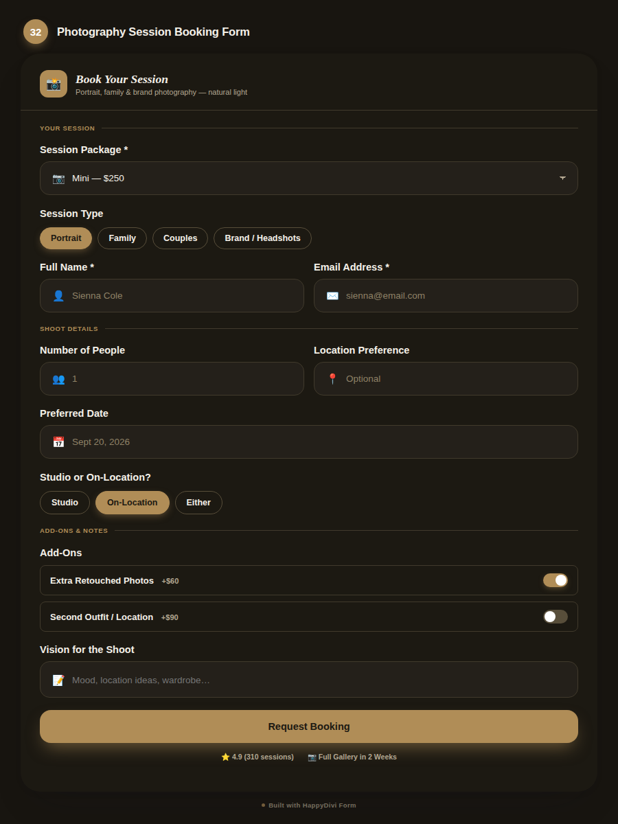 HappyDivi Form Demo Design