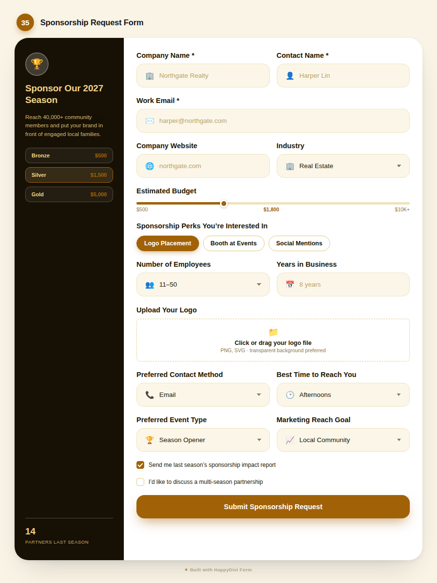 HappyDivi Form Demo Design