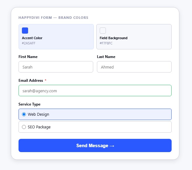 HappyDivi Form Design Field HappyDivi Form Design Field