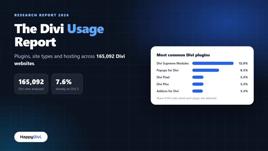 Divi Statistics and usage report